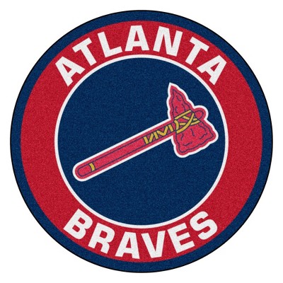 MLB Atlanta Braves 27"x27" Tomahawk Logo Roundel Rug