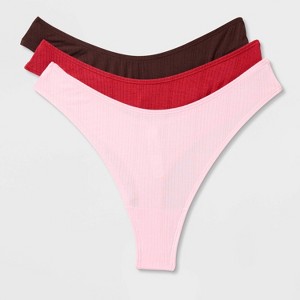 Women's 3pk Modal Blend Thong Underwear - Auden™ - 1 of 3