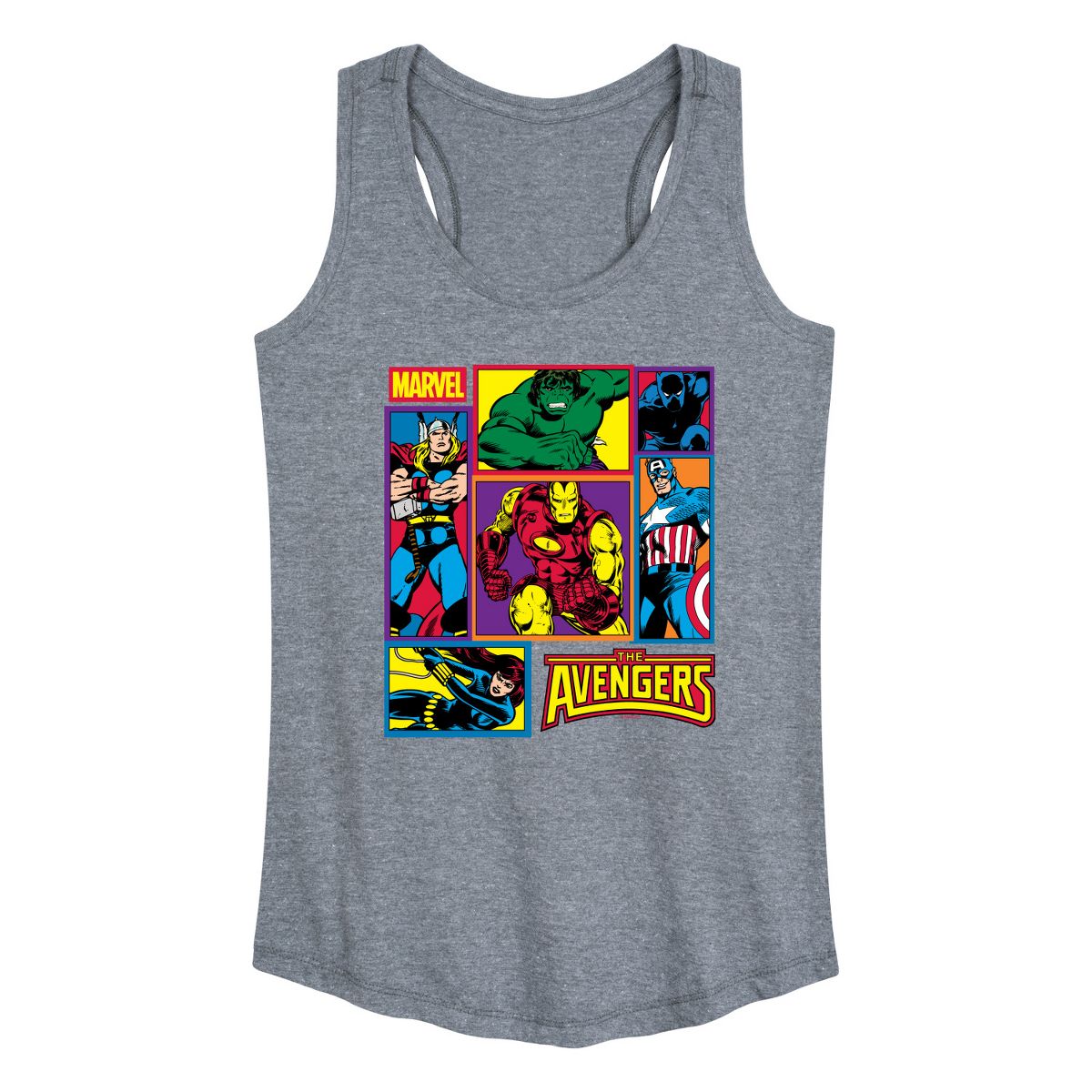 Women's - Marvel - Avengers Grid Graphic Racerback Tank - thumbnail 5