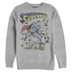 Men's Superman Hero Smash Barriers Sweatshirt - 1 of 3