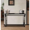Vynxaria 48" Mirror Effect Console Table with Vintage Wood Carving, Solid Timber Frame, Easy Clean, Modern and Classic Style - 4 of 4