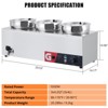 Commercial Soup Warmer, Electric Bain Marie – 600W/1000w 86~176°F Adjustable Temp with Reset Button, Silver for Restaurant & Buffet - 4 of 4