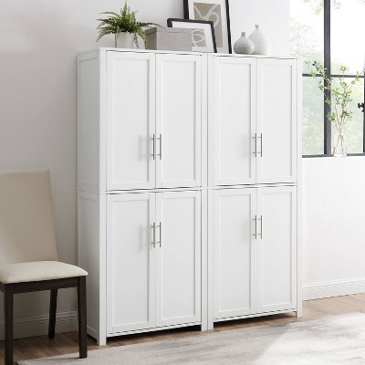 Savannah White 2-Piece Pantry Set with Adjustable Shelving
