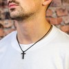 Turandoss Black Cross Necklace for Men Boys, Stainless Steel Cross Pendant Necklaces, Birthday Gifts for Men, Father, Boyfriend, Boys Fashion Stuff - 3 of 4