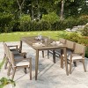 8 Person Acacia Wood Patio Dining Table, Outdoor Farmhouse Table for Garden, Backyard, Deck, Balcony, or Covered Porch-Maison Boucle - 2 of 4