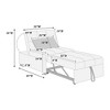 NicBex Convertible Sleeper Chair,Modern Multi-Function Folding Sofa Bed with Contemporary Style,Couches with Pillow for Living Room,White - 3 of 4
