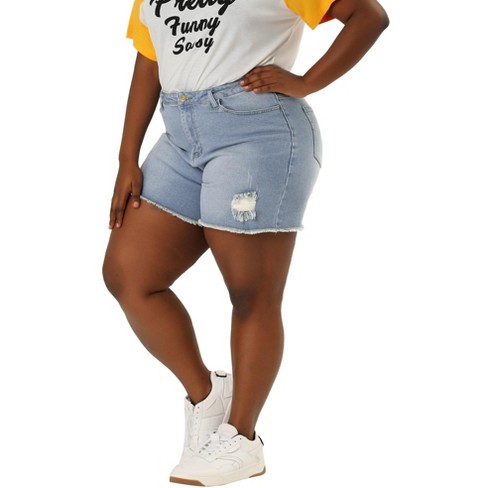 Target plus sale size jean shorts