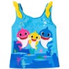 Baby Shark Girls Rash Guard Tankini Top and Bikini Bottom 3 Piece Swimsuit Set Toddler - 3 of 4