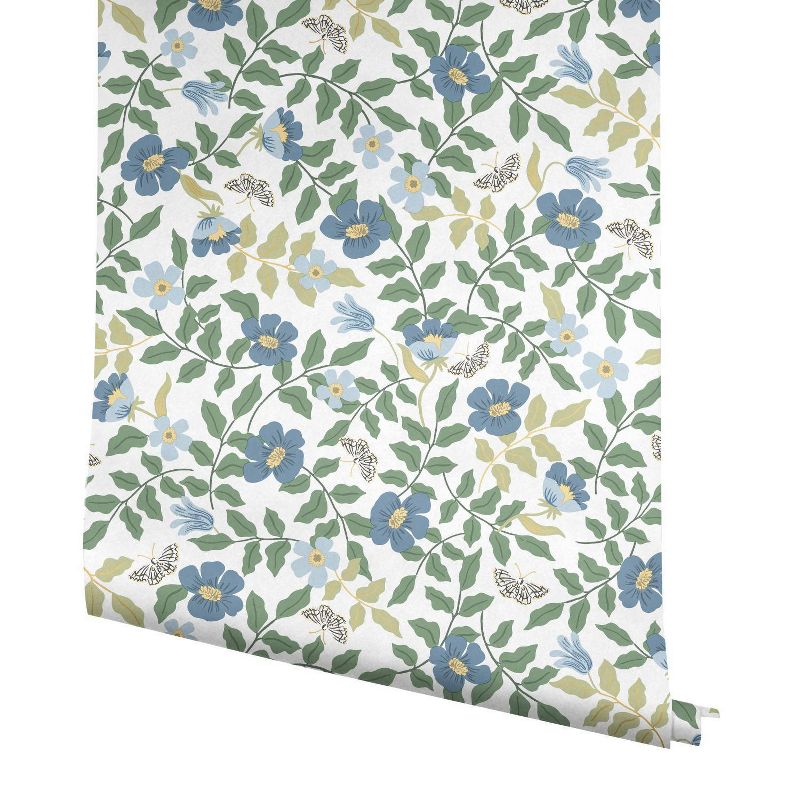 Rifle Paper Co. Primrose Peel and Stick Wallpaper Blue, 4 of 7