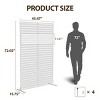 Syemin Patio Decorative Screens Outdoor Privacy Screen 6-Piece Outdoor Privacy Screens and Panel Outdoor Decorative Fence, White, 45.47"*15.75"*72.05" - 3 of 4