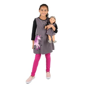 Leveret Girl and Doll Matching Cotton Dress - Classic Prints - 1 of 4