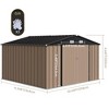 10.4'x12' Outdoor Storage Shed, Large Garden Shed, with Slooping Roof and 4 Vents - 3 of 4
