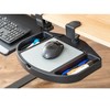 Stand Up Desk Store Clamp On 360 Degrees Swivel Out Mouse Tray With Storage For Desks And Tables Up To 1.5" Thick - 3 of 4