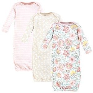 Touched by Nature Baby Girls Organic Cotton Gowns, Traditional Floral - 1 of 4