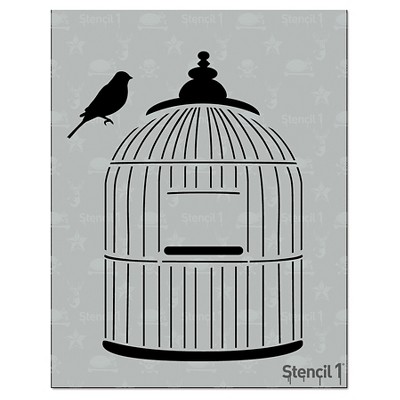 Stencil1 Bird Cage - Stencil 8.5" x 11"