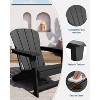 Modern HDPE Adirondack Chair Set of 2/4 0r with 2 Side Tables - Oversize 380LB,Weather Resistant,Firepit,Wooden Texture for Deck,Pool,Porch - 4 of 4