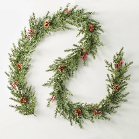 Faux Pine with Berries & Pinecones Plant Garland - Hearth & Hand™ with Magnolia - image 1 of 3