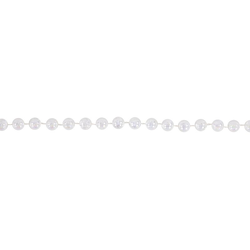Northlight 33' Clear Iridescent Beaded Artificial Christmas Garland, Unlit, 2 of 6