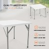 VINGLI White Card Square Table, 34 inch Foldable Legs Full Table Top, Easy to Set up and Store, Folding Portable for Indoor, Outdoor - 4 of 4