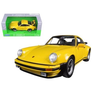 1974 Porsche 911 Turbo 3.0 Yellow 1/24 Diecast Model Car by Welly - 1 of 4