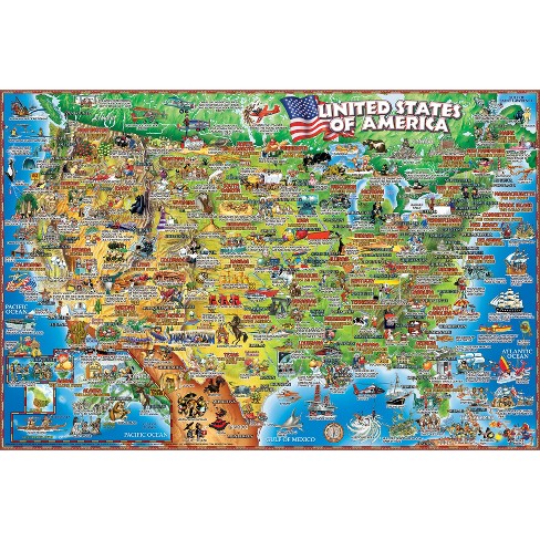 MasterPieces 60 Piece Kids Jigsaw Puzzle - Hello, World! Map Wood Puzzle
