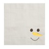 Juvale 50-Pack White Snowman Disposable Paper Cocktail Napkins, Christmas Holiday Party Supplies - 4 of 4
