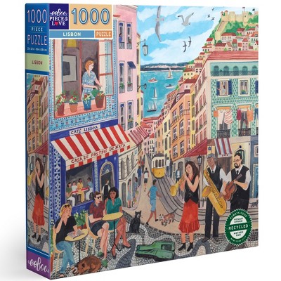 eeBoo Piece & Love Lisbon 1000 Piece Square Jigsaw Puzzle