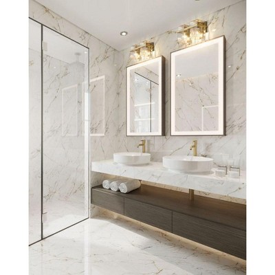 Bennington Modern Gold 2-Light Steel Vanity Fixture