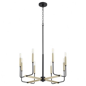 Quorum Lighting Lacy 8 - Light Chandelier in  Noir/Aged Brass - 1 of 1