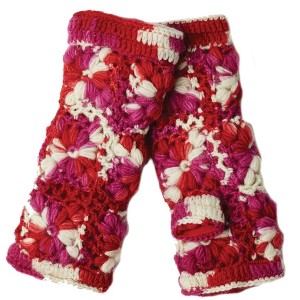 Multi Color Flower Crochet Handwarmers_Nirvanna Designs - 1 of 4