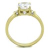 Slickblue Women’s Gold-Tone Halo Engagement Ring with 7mm Round CZ, 4-Prong Setting, Sizes 5-10 - 2 of 4