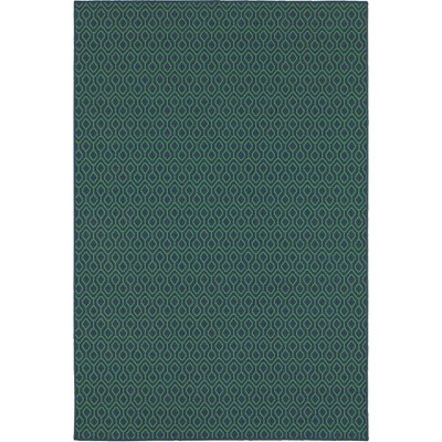Oriental Weavers Meridian 1634Q Navy/ Green Indoor/Outdoor Area Rug - 1'10" x 2'10"