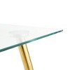 NicBex Dining Table Contemporary Rectangle Tempered Glass Dining Table with Metal Legs for Dining Room - 2 of 4