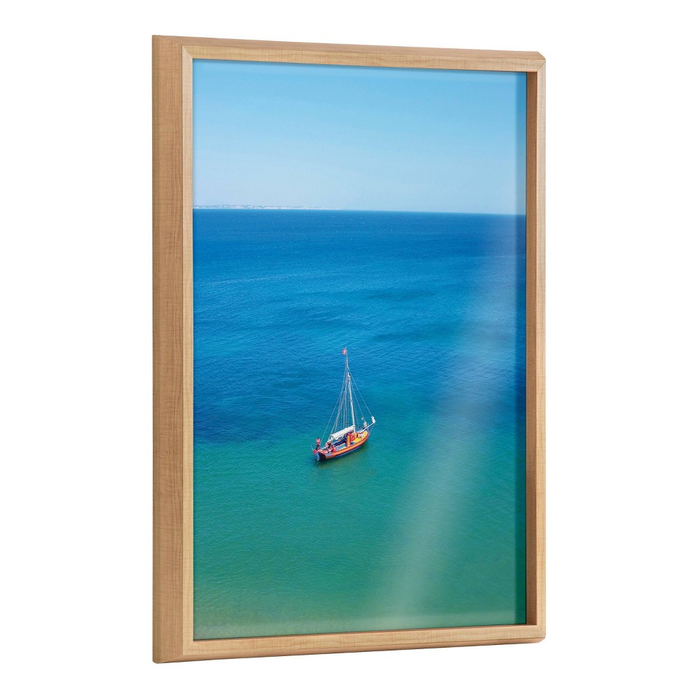 Photos - Other interior and decor 18" x 24" Blake A Lagos Sail Framed Printed Glass by Rachel Dowd Natural 