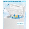 7.0 Cu.Ft Chest Freezer, Deep Freezer with Basket, Drain & 7-Level Thermostat, Top-Open Door, Freestanding Mini Freezer for Home - 4 of 4