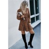 I AM A FASHION JUNKY Leopard Print Waist Tie Belted Ruffle Hem Dress - 3 of 4