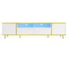 Modern TV Stand for TVs up to 80", LED Gaming Entertainment Center with 2 Drawers & Cabinets for Bedroom, TV and Media Console Table  for Living Room - 4 of 4