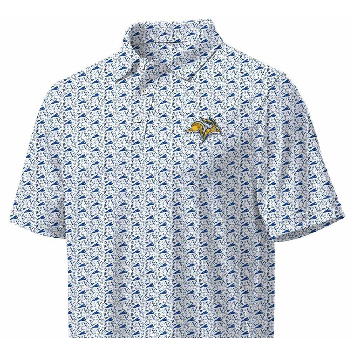 NCAA South Dakota State Jackrabbits Men's All Over Polo Shirt - thumbnail 3