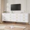Whizmax 6 Drawer Dresser with Storage Space, Modern Wooden Dresser with Gold Handles and deep Drawers for Bedroom, Living Room and Entryway - 4 of 4
