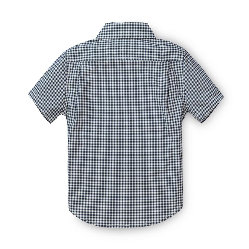 Hope & Henry Boys' Organic Poplin Short Sleeve Button Down Shirt, Infant, 4 of 5