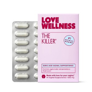 Love Wellness The Killer Boric Acid Suppositories - 14ct - 1 of 4