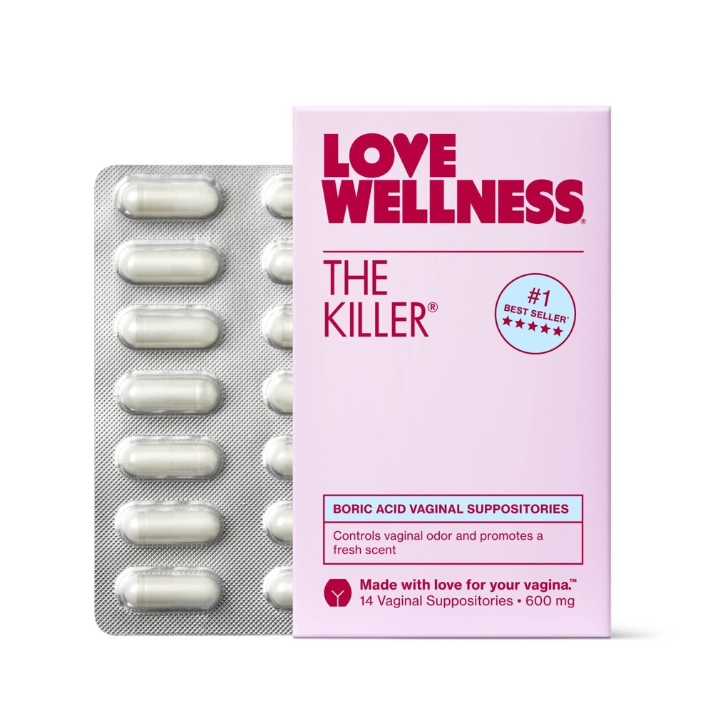 Love Wellness The Killer Boric Acid Suppositories - 14ct