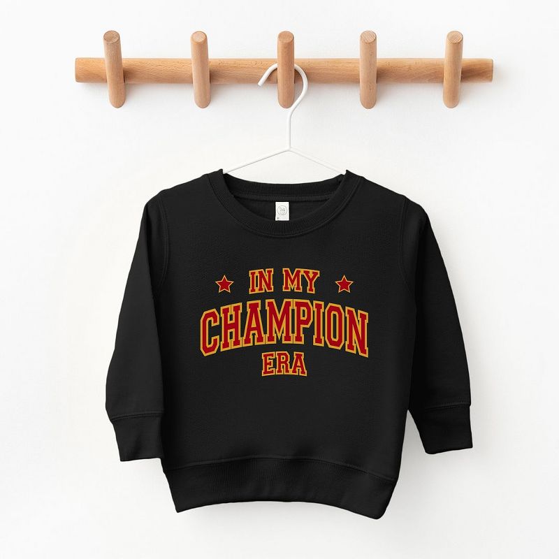 The Juniper Shop Maroon In My Champion Era Toddler Graphic Sweatshirt, 1 of 3