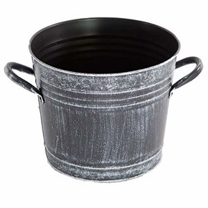 Gardener's Select Farmhouse Collection Metal Planter, Antique Black, 8in - 1 of 2
