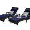 Outdoor Patio Chaise Lounges, Patio Adjustable Recliner up to 150° with Removable Cushions, Armrest Wicker Long Reclining Chaise-Coolbibila - 4 of 4