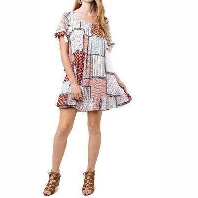 Women's Folklore Tassel Mini Swing Dress - KORI