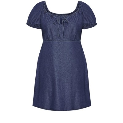 Women's Plus Size Freya Dress - dark denim | CITY CHIC