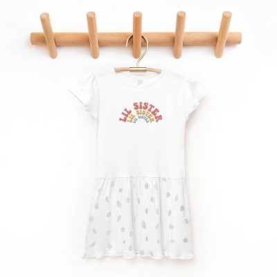 The Juniper Shop Lil Sister Stacked Curved Toddler Graphic Dress