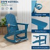 homfan Rocking Adirondack Chairs, Folding Adirondack Rocking Chair With Footrest,  With Retractable Ottoman and Cup Holder - 4 of 4