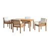 Alaterre Furniture 6pc Outdoor Patio Dining Set, Okemo Table with 10' Rectangular Umbrella - image 3 of 4